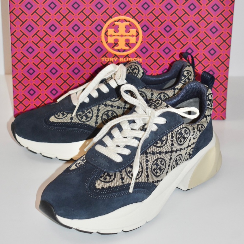 NEW TORY BURCH T MONOGRAM GOOD LUCK TRAINER